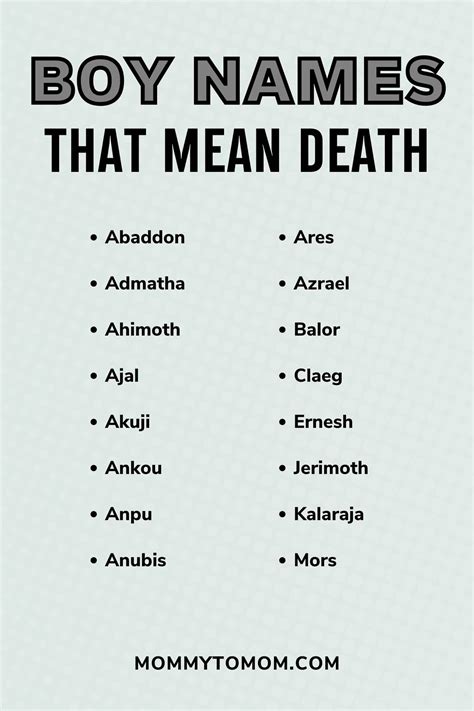 words that mean death